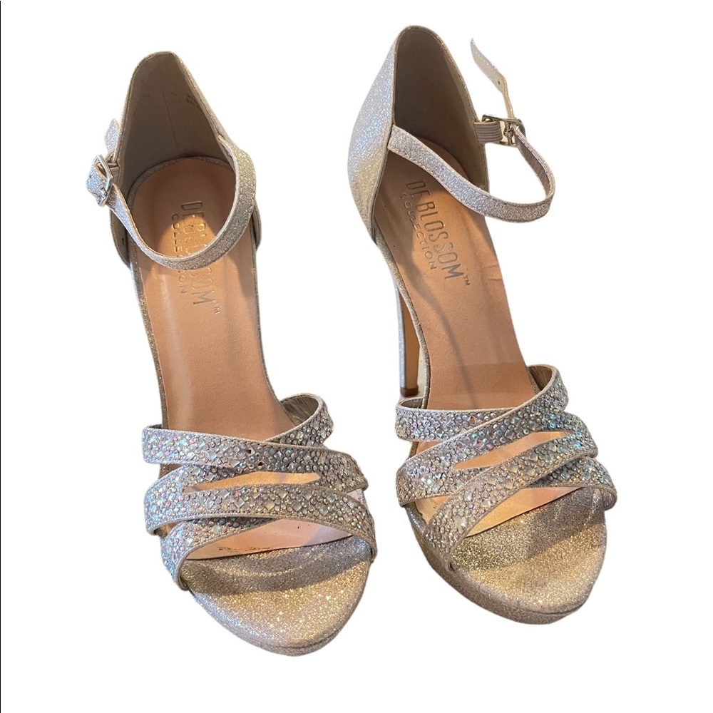 Silver Glitter high heels